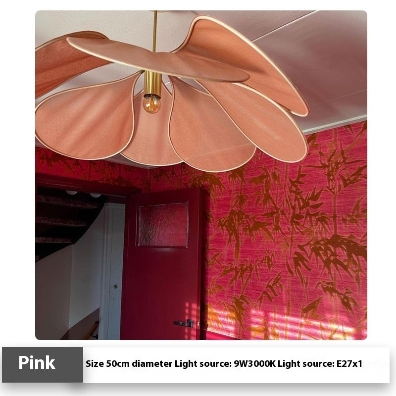 Bohemian Fabric & Wood Pendant Light