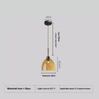 Modern Glass Pendant Chandelier for Bedroom