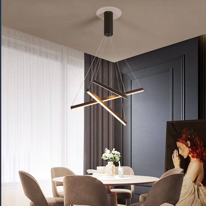 Modern Glass Pendant Chandelier with Remote Control