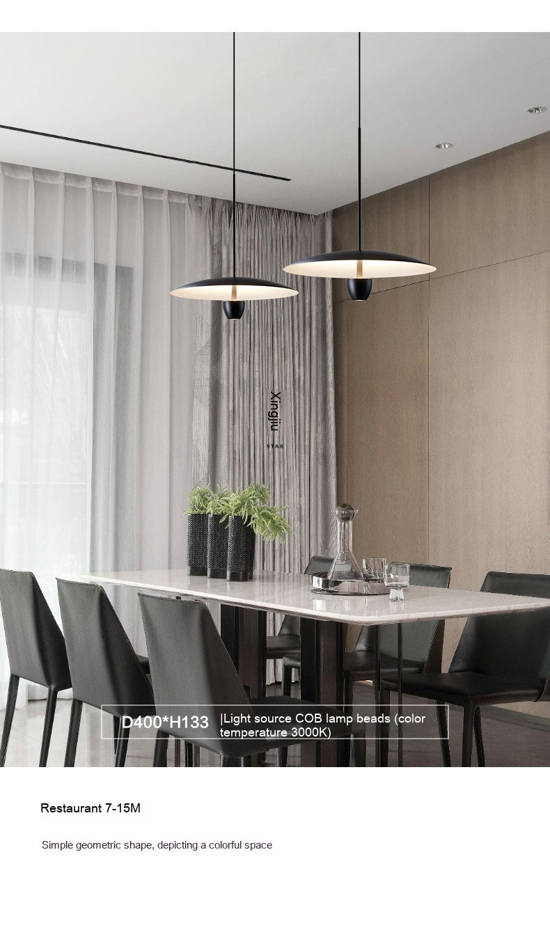 Candelabro colgante negro minimalista moderno