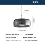 Minimalist Copper Glass Pendant Light Bedroom