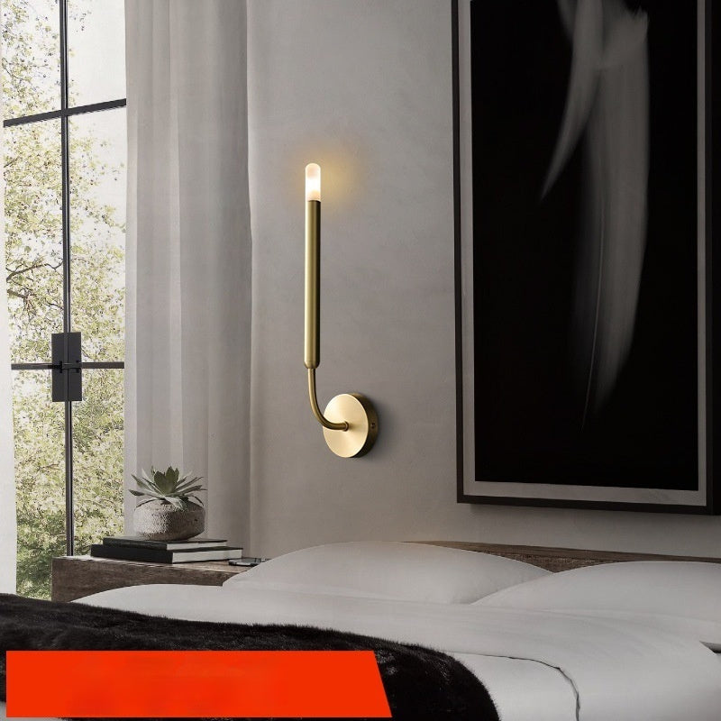 Lámpara de noche de dormitorio con decoración retro nórdica moderna
