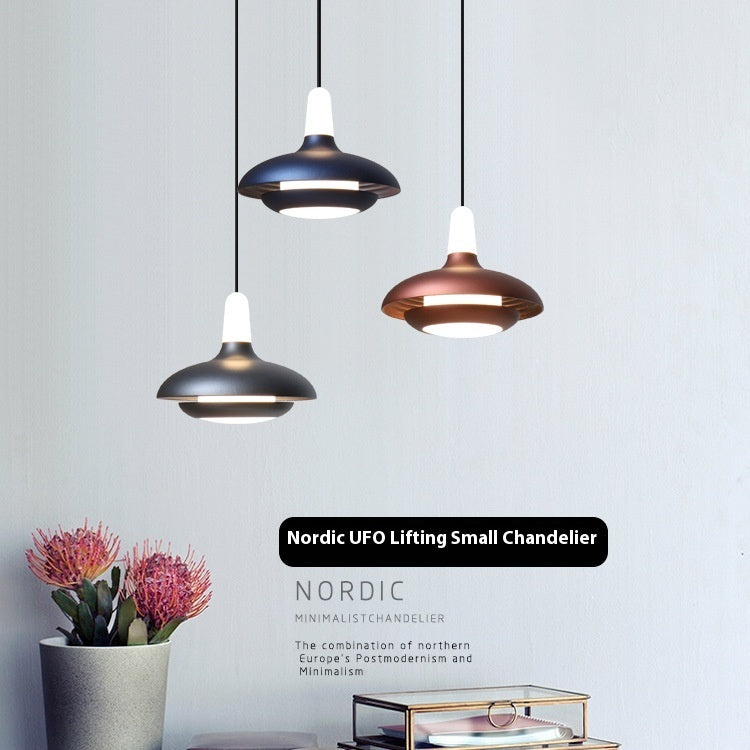 Lámpara colgante de techo nórdica ajustable con LED, diseño minimalista