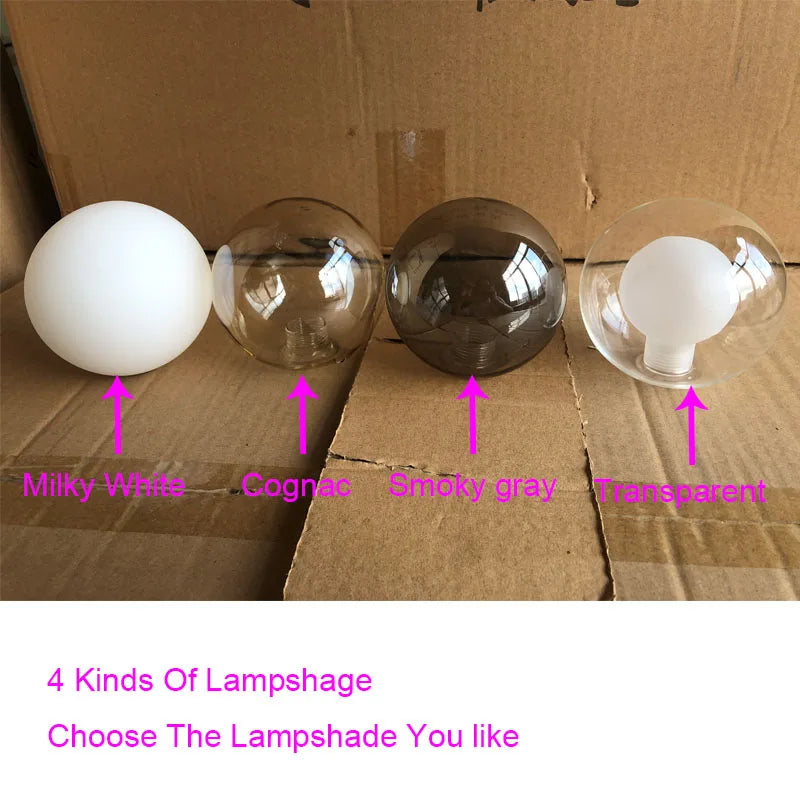 Nordic LED Glass Ball Pendant Light - 11 Head Gold Iron