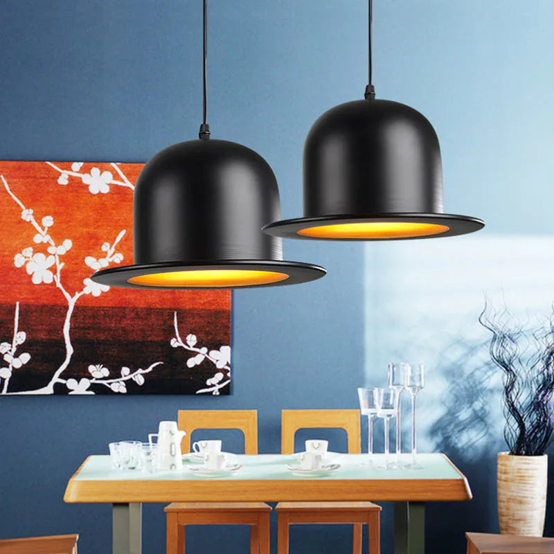 Industrial Black Aluminum Pendant Light for Dining