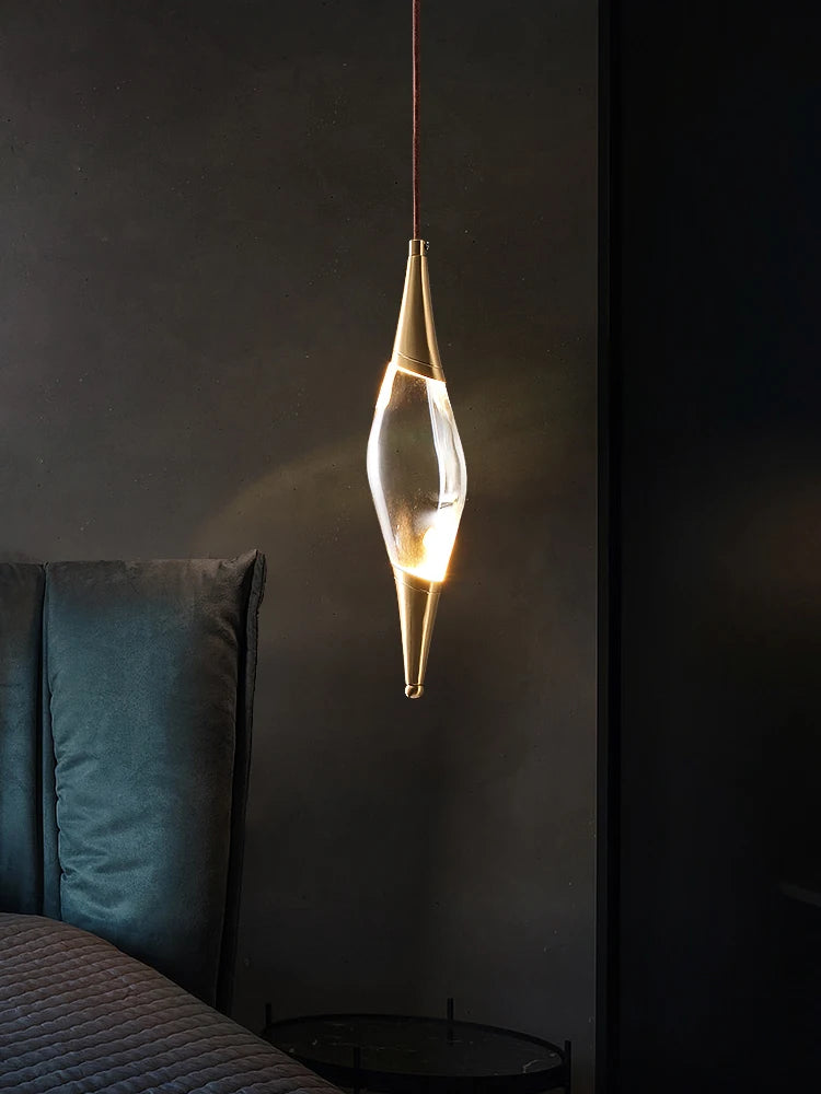 Nordic Glass Pendant Light Water Drop Design