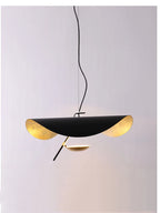Industrial Retro Gold Pendant Light with Brass Accents