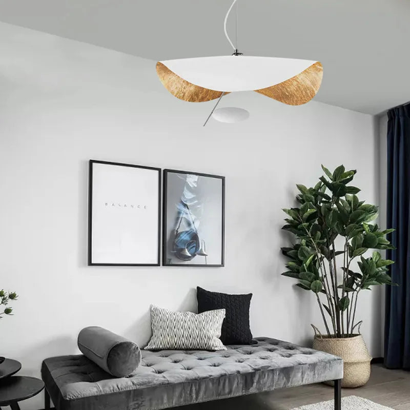 Industrial Retro Gold Pendant Light with Brass Accents