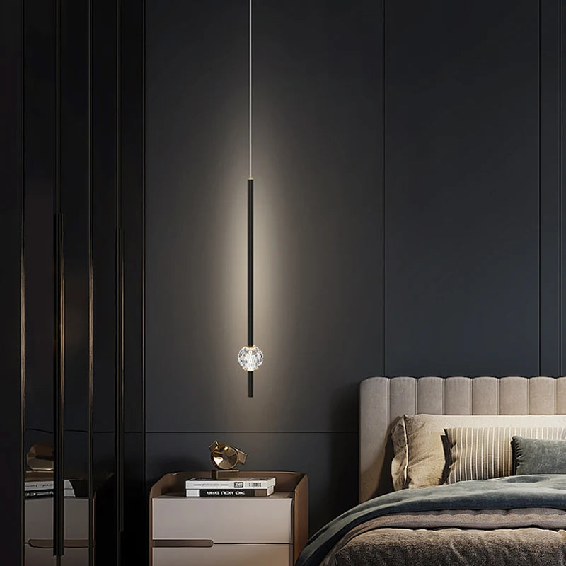 Nordic Brass Pendant Light with Glass Orbs