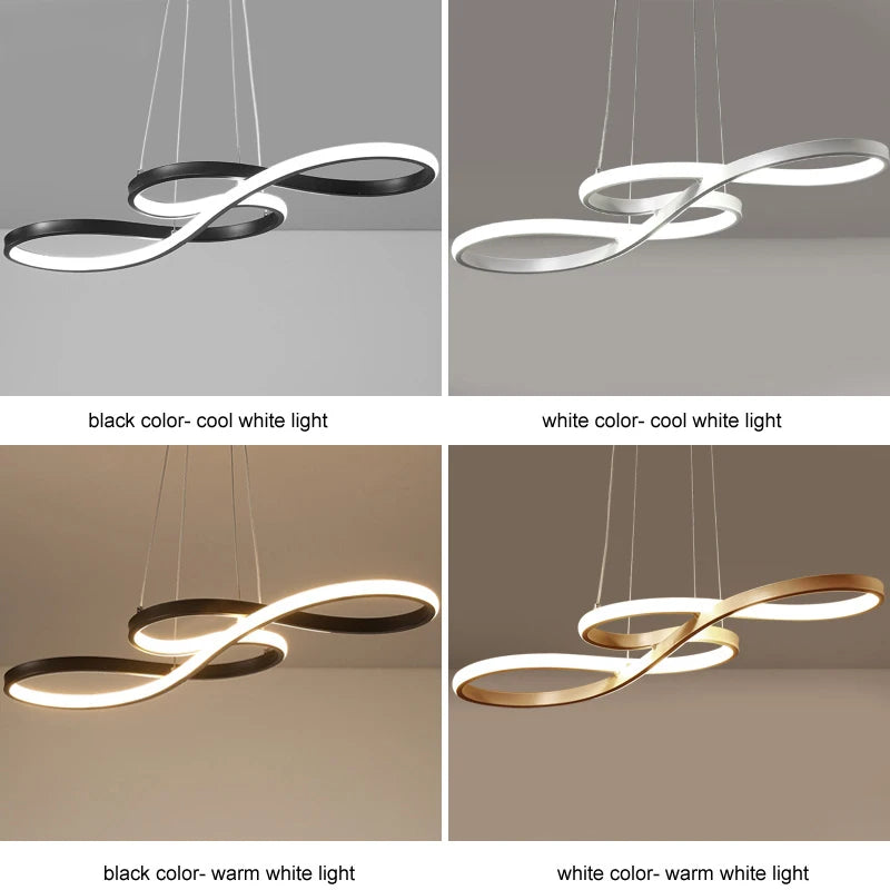Lámpara Colgante Contemporánea de Aluminio para Comedor