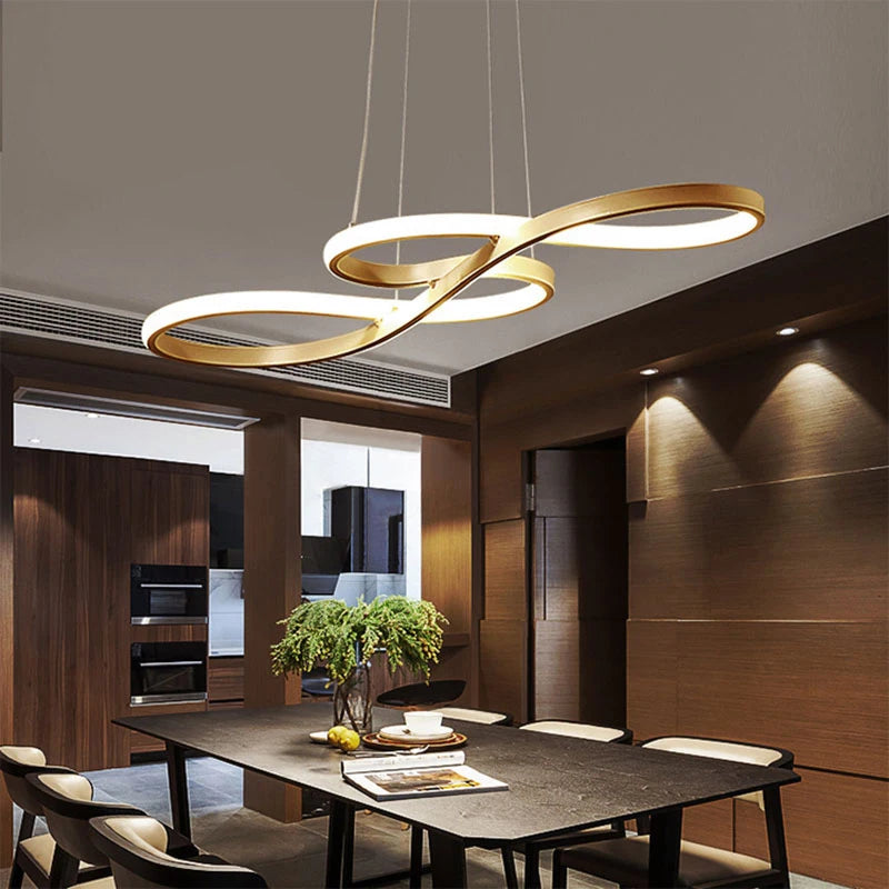 Lámpara Colgante Contemporánea de Aluminio para Comedor