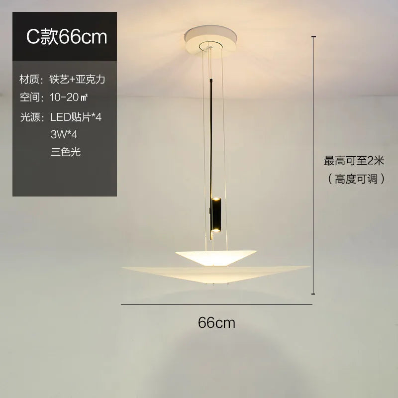 Art Deco Acrylic Pendant Light for Dining Room