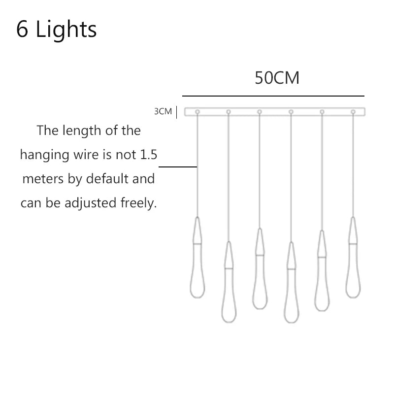 Nordic Glass Pendant Light with Gold Bronze Finish