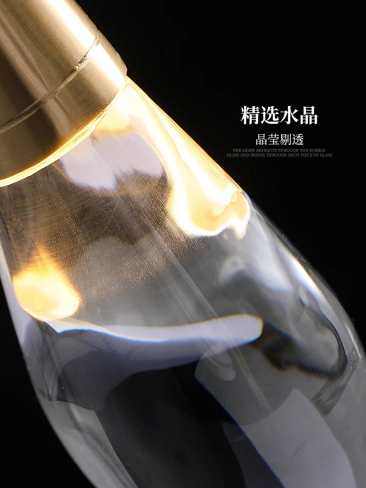 Nordic Glass Pendant Light Water Drop Design
