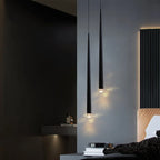 Minimalist Gold Taper Tube Pendant Light for Kitchen Island and Bedside