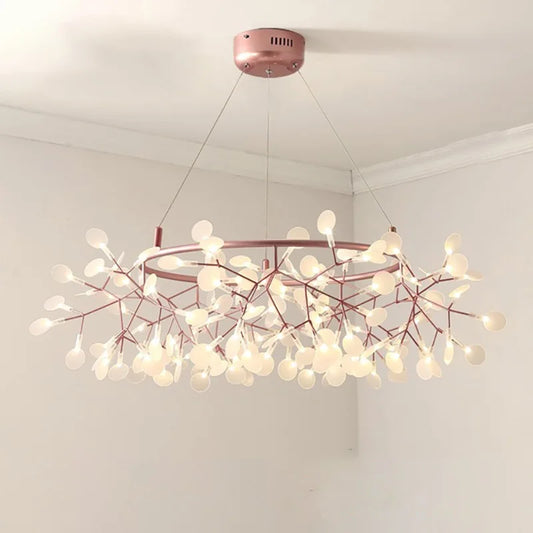 Nordic Iron Chandelier Modern G4 Round Firefly Design