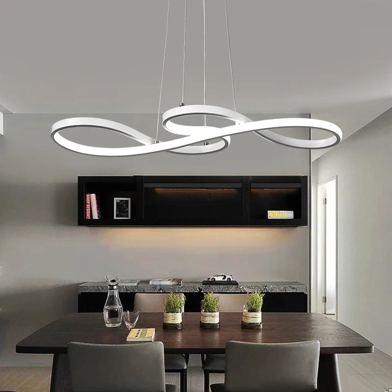 Lámpara Colgante Contemporánea de Aluminio para Comedor
