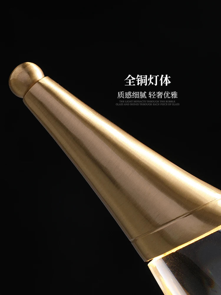 Nordic Glass Pendant Light Water Drop Design