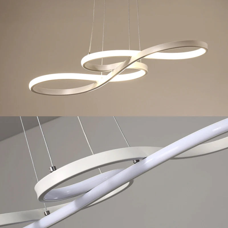 Lámpara Colgante Contemporánea de Aluminio para Comedor