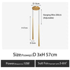 Minimalist Gold Taper Tube Pendant Light for Kitchen Island and Bedside