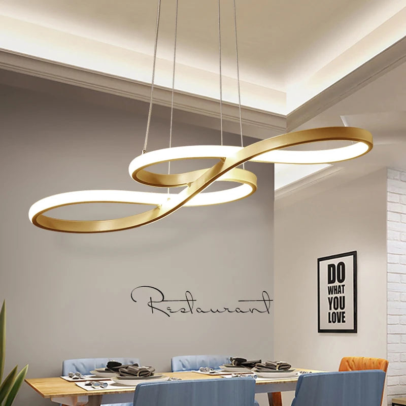 Lámpara Colgante Contemporánea de Aluminio para Comedor