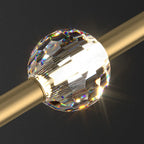 Nordic Brass Pendant Light with Glass Orbs