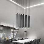 Lámpara colgante cilíndrica de hierro nórdico con LED de 3W