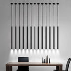 Lámpara colgante cilíndrica de hierro nórdico con LED de 3W