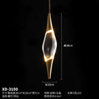 Nordic Glass Pendant Light Water Drop Design