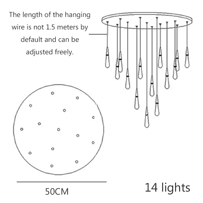 Nordic Glass Pendant Light with Gold Bronze Finish