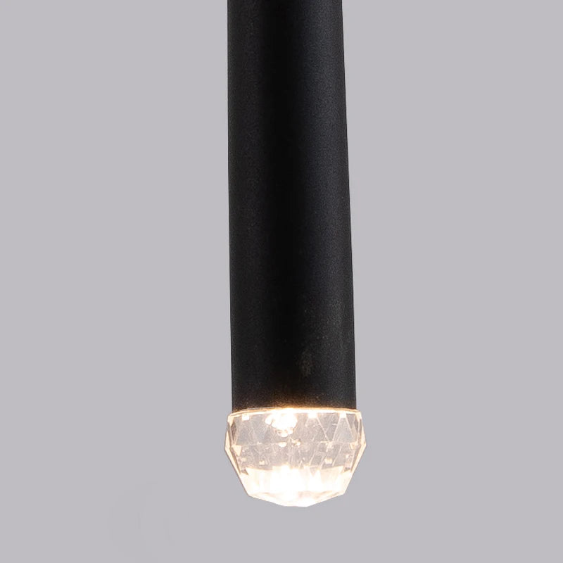 Minimalist Gold Taper Tube Pendant Light for Kitchen Island and Bedside