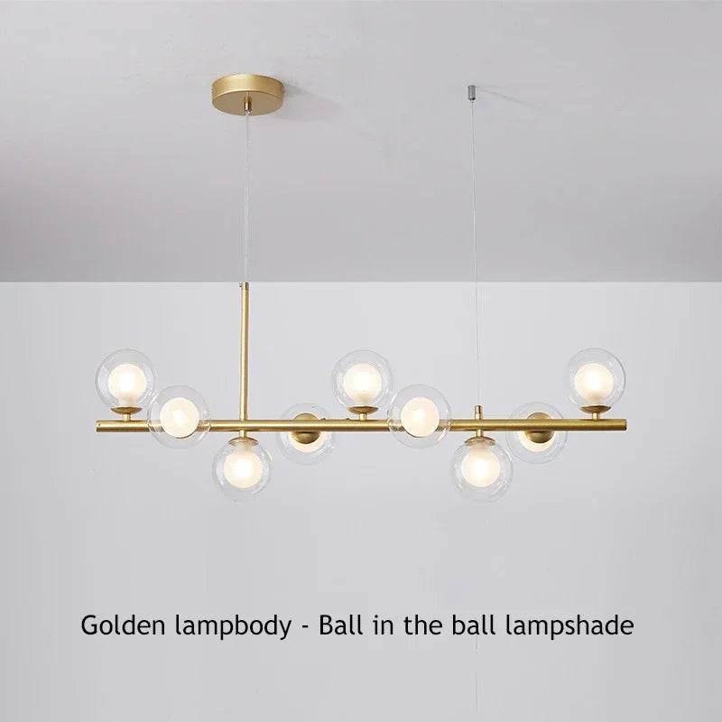 Nordic Glass Bubble Pendant Light for Dining Room