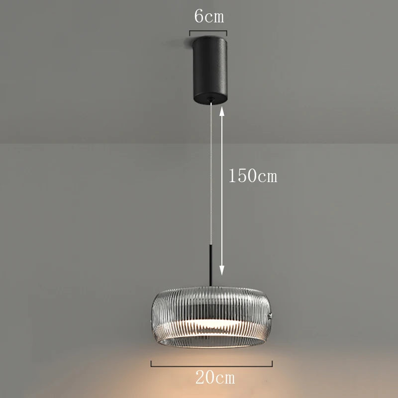Lámpara Colgante Minimalista de Cristal para Comedor