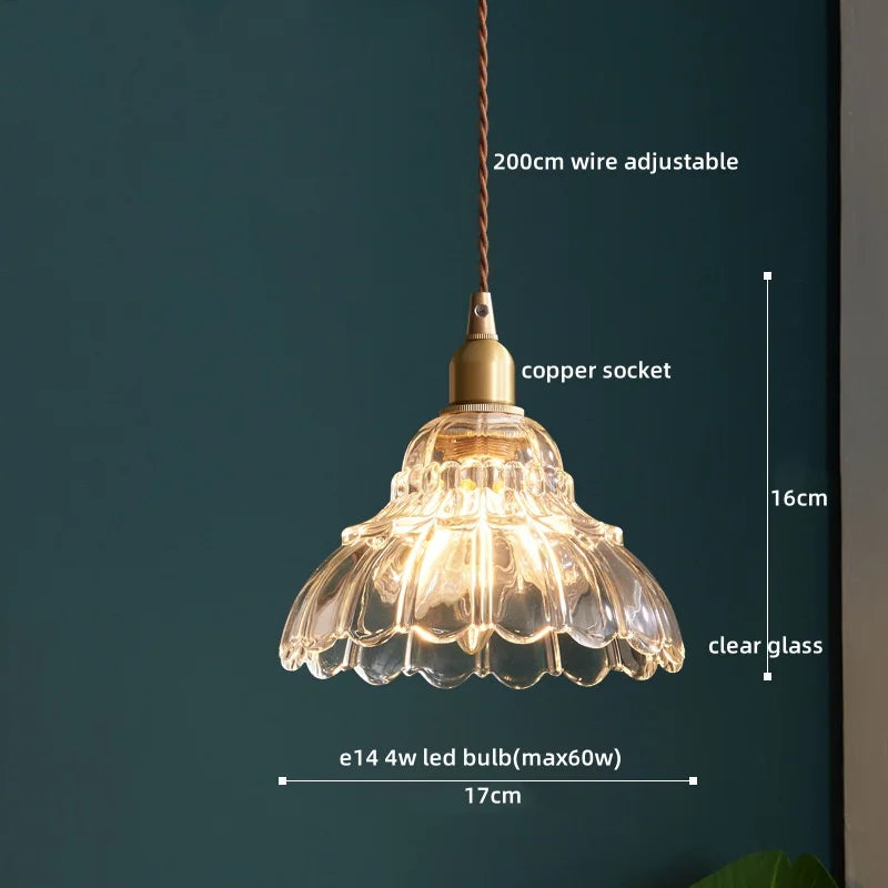 Lámparas colgantes LED con interruptor de perilla IWHD para cocina, pasillo, sala de estar, dormitorio, cristal transparente, lámpara colgante nórdica, araña