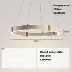 Minimalist Travertine Stone Pendant Light for Dining