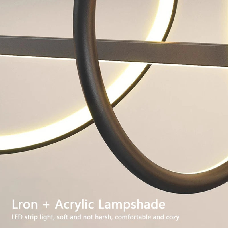 Minimalist LED Pendant Light - Modern Wave Design