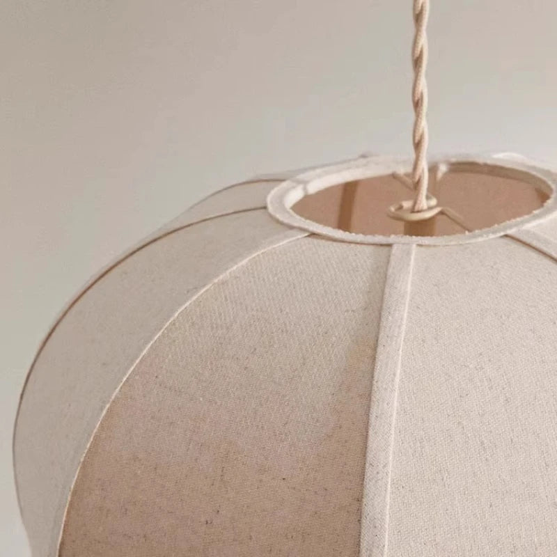 Wabi Sabi Linen Pendant Light for Living Room