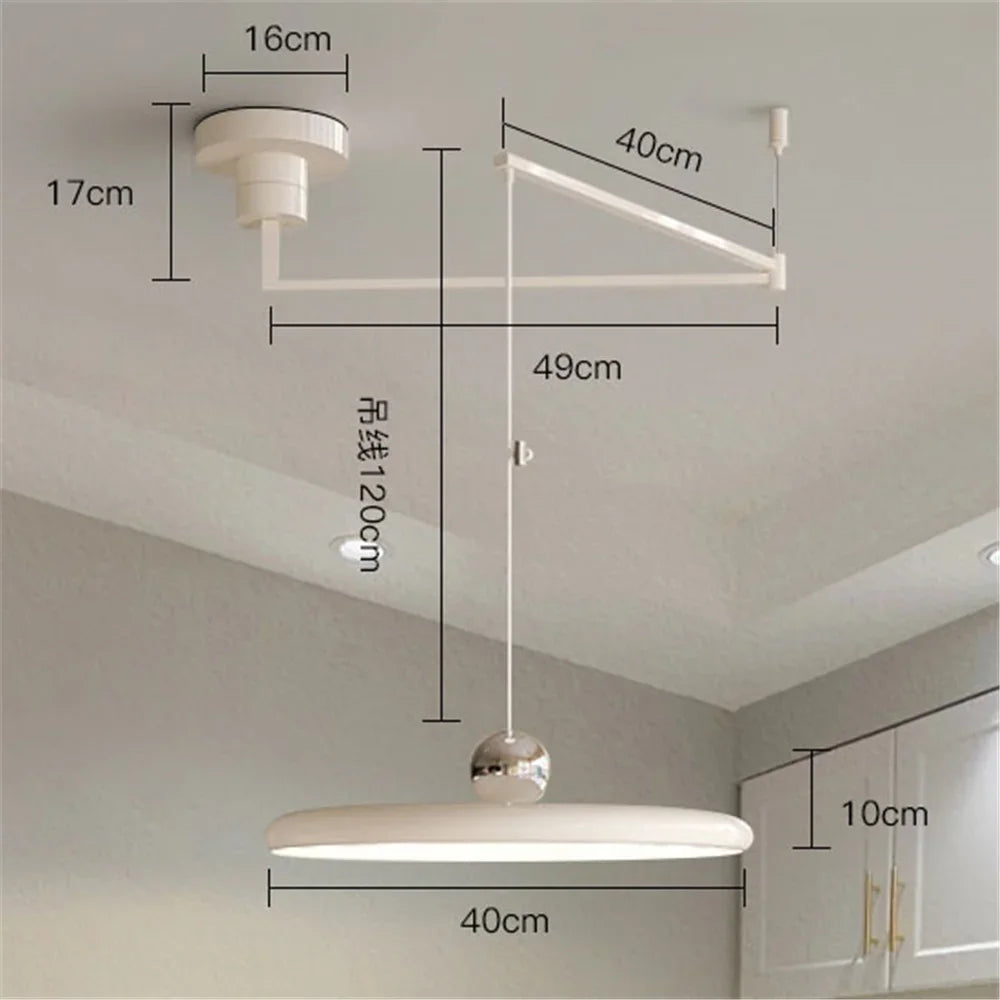 Nordic Folding Arm Pendant Light for Dining Room
