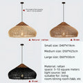 Bohemian Rattan Pendant Light for Dining Room