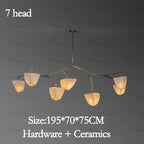 Minimalist White Ceramic Pendant Light Dimmable