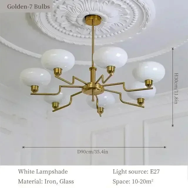Lámpara Colgante de Cristal con Diseño Artístico Retro, Bola, Utilizada en Dormitorios, Salas de Estudio, Salones, Cocinas y Candelabro de Isla, Colgante Interior