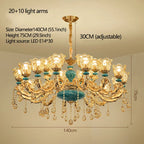 European Ceramic Chandelier Luxury Hall Light