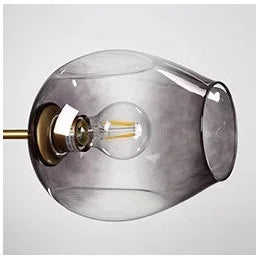 Modern Glass Pendant Light - 6 Bulb Hanging Lamp