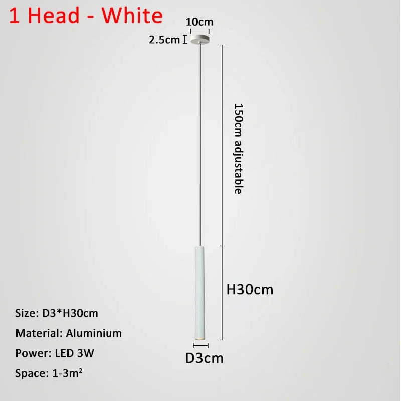 Minimalist Iron Pendant Light for Bedroom