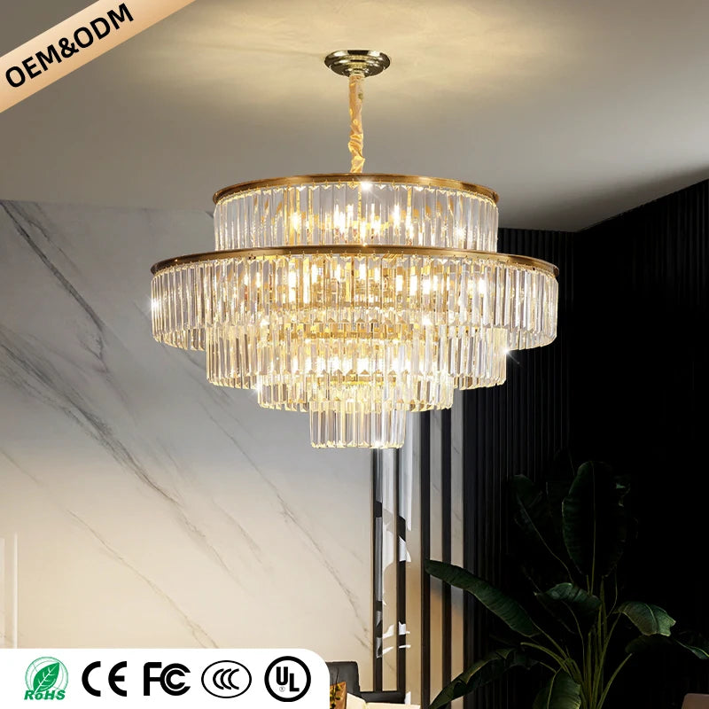 LED Crystal Chandelier - Luxury Dining Room Pendant