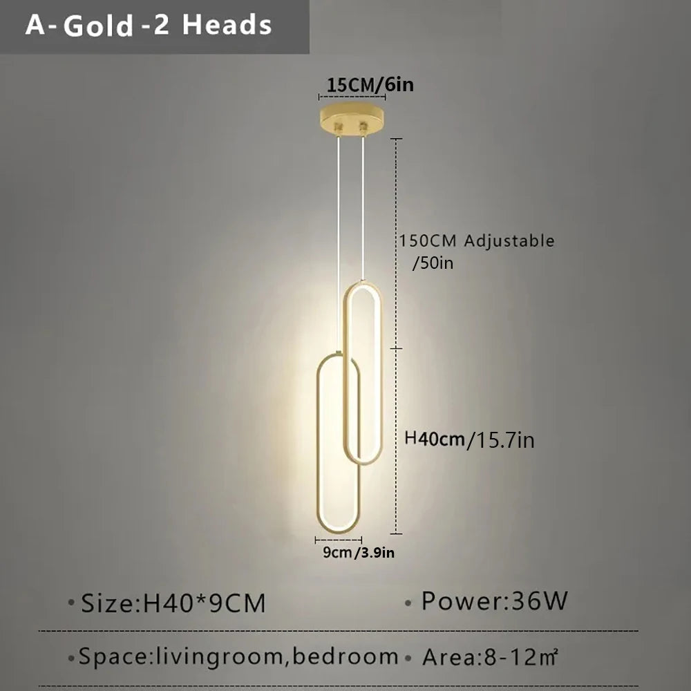 Nordic Aluminum Pendant Light for Kitchen Island