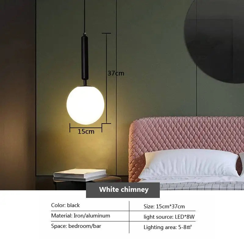 Nordic Brass Glass Pendant Light for Dining Room