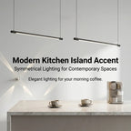 Minimalist Iron Linear Pendant Light for Dining