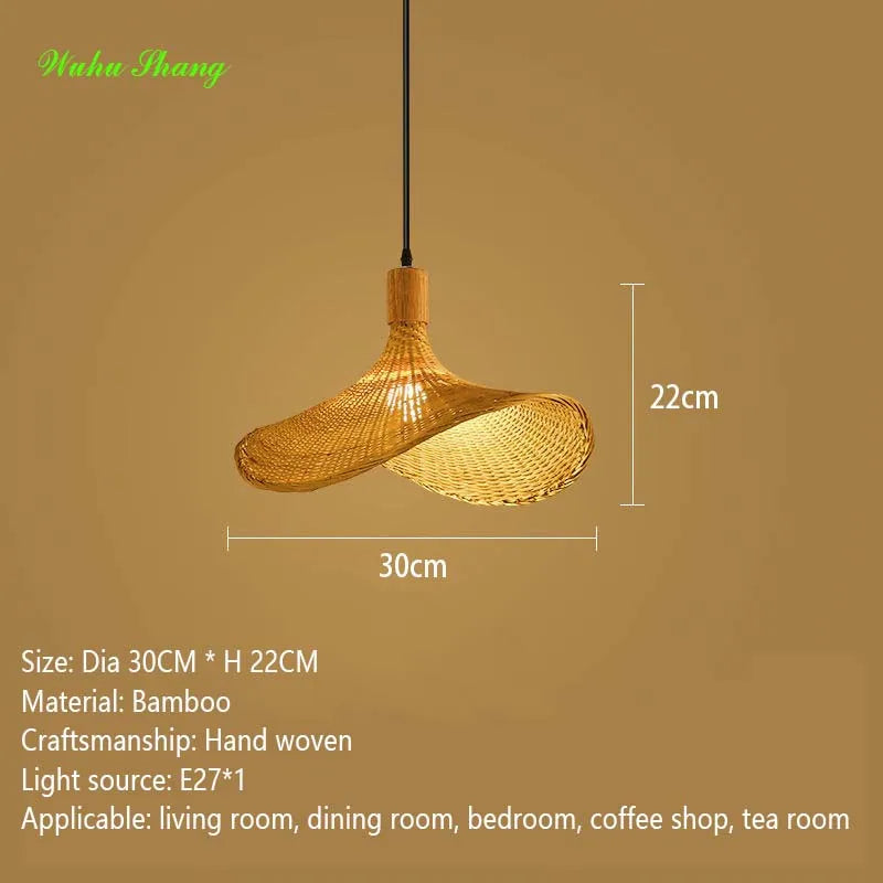 Bohemian Rattan Woven Pendant Light for Dining
