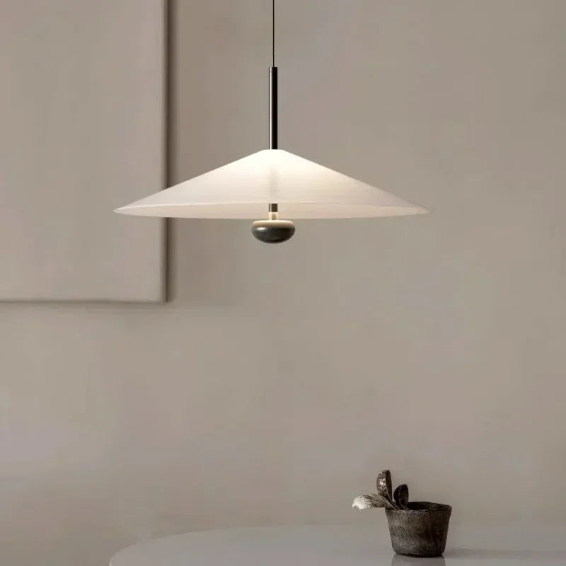 Lámpara colgante de cristal minimalista para comedor